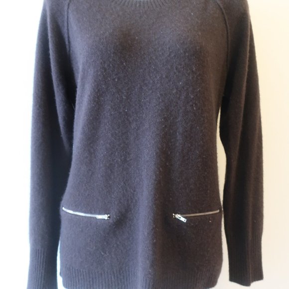 WOMENS SAKS FIFTH AVENUE BLACK LABEL BROWN PULLOVER CASHMERE SWEATER XL * - Picture 6 of 14
